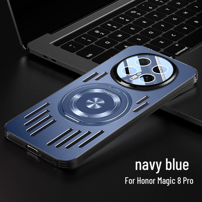 Honor Magic 8 Ultra-Thin Magnetic Phone Case with Ice Aluminum Heat Dissipation - Suitable for Men and Women
