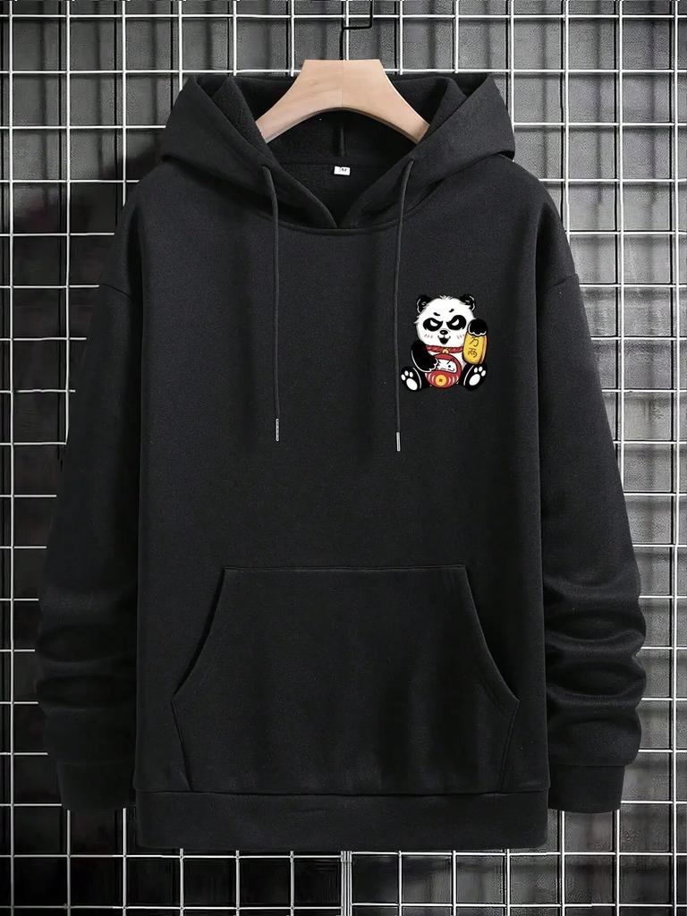 Cartoons Funny Panda  Printing Unisex Hoodie Pocket Personality Streetwear Hip Hop Oversized Unisex Hoody Comfortable New Clothing