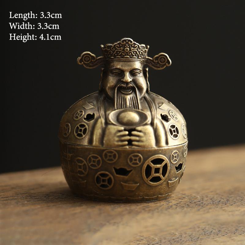Vintage Alloy Incense Burner Stick Holder Three Legged Hollow Out Mini Sandalwood Censer Incense Burner Home Decoration