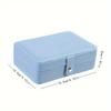 Large Capacity Travel Jewelry Storage Box Double Layered Buttoned Jewelry Organizer Portable Jewelry Storage Box Home Decoration