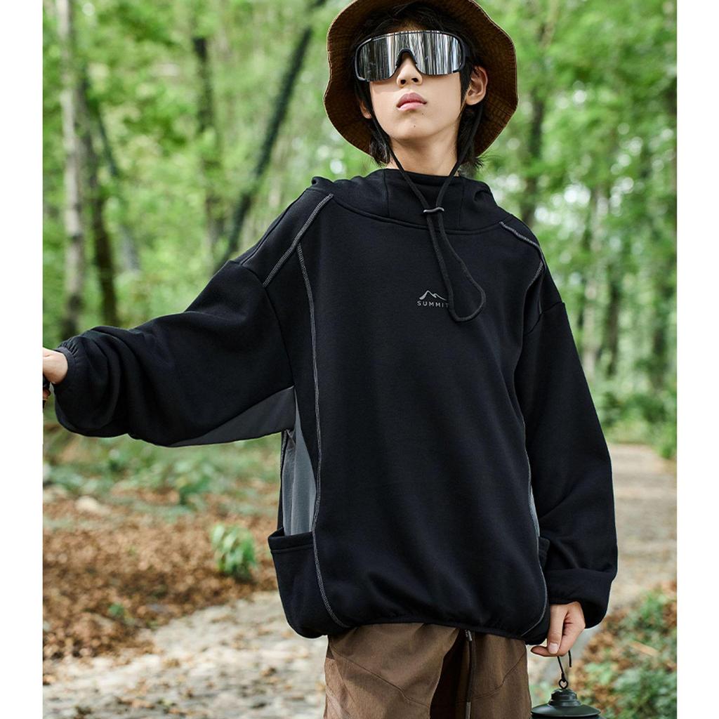 Koyama River Boys' Trendy Hooded Fleece Sweatshirt - Autumn 2025