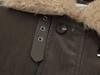 Unisex Winter Leather Jacket with Removable Shearling Collar - Casual American Lazy Style