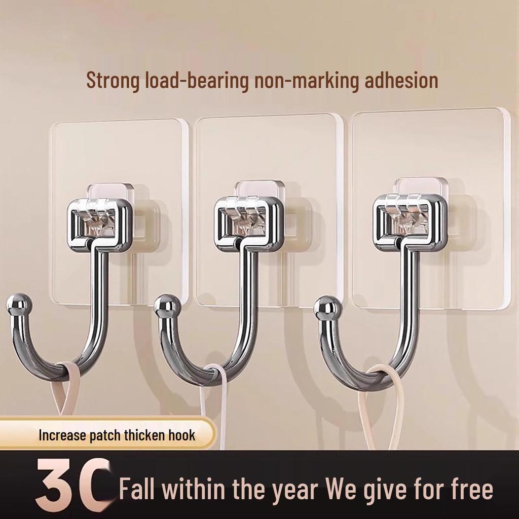 Strong Load-Bearing No-Mark Adhesive Wall Hook for Kitchen and Bathroom