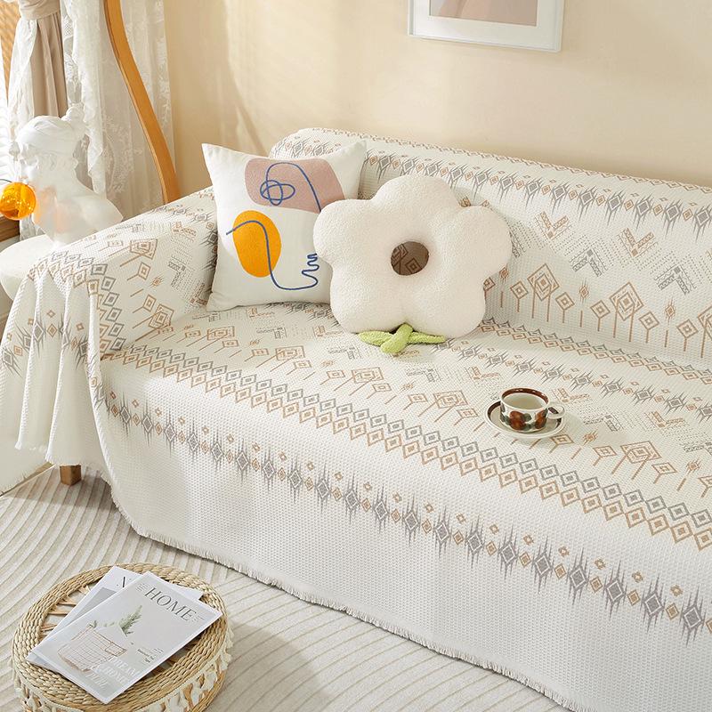 "All-Season Bohemian Non-Slip Sofa Cushions and Covers for Living Room"