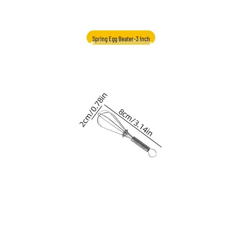 Stainless Steel Manual Egg Beater & Milk Frother Tool