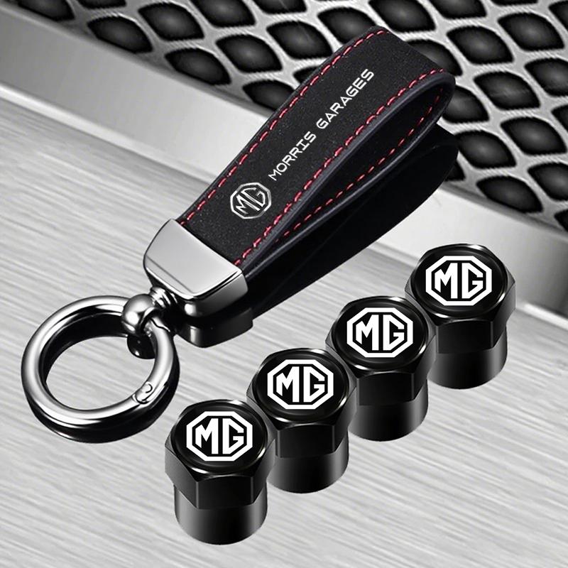 Auto Reifen Felgen Ventilkappen Abdeckung Wildleder Auto Schlüsselanhänger Ring Schlüsselanhänger Für Morris Garages MG ZS 5 7 6 Cyberster MG4 EV ES5 HS ONE GT