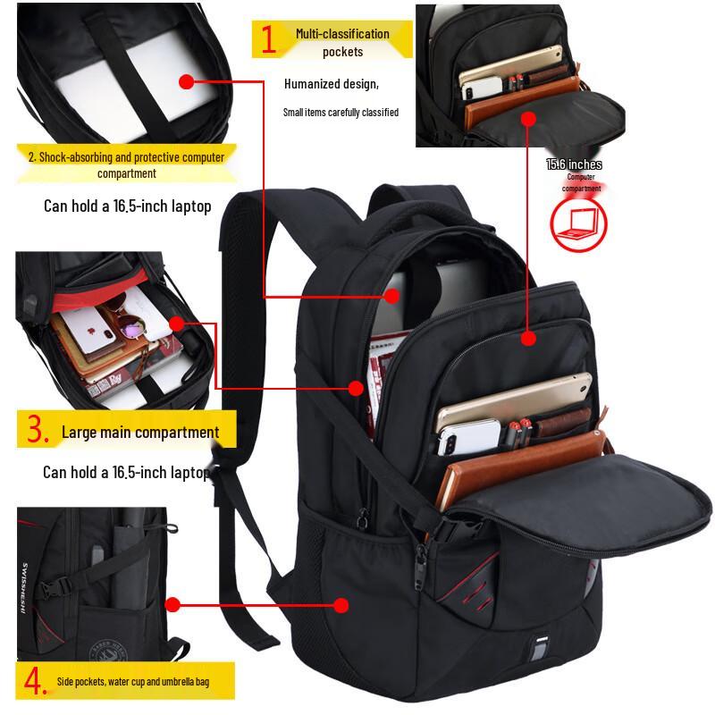 Hufeng Large Capacity Laptop Backpack