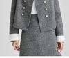 Xiaoxiangfeng coarse woolen elegant short jacket for women in the spring of 2025, with a high-end and casual feel