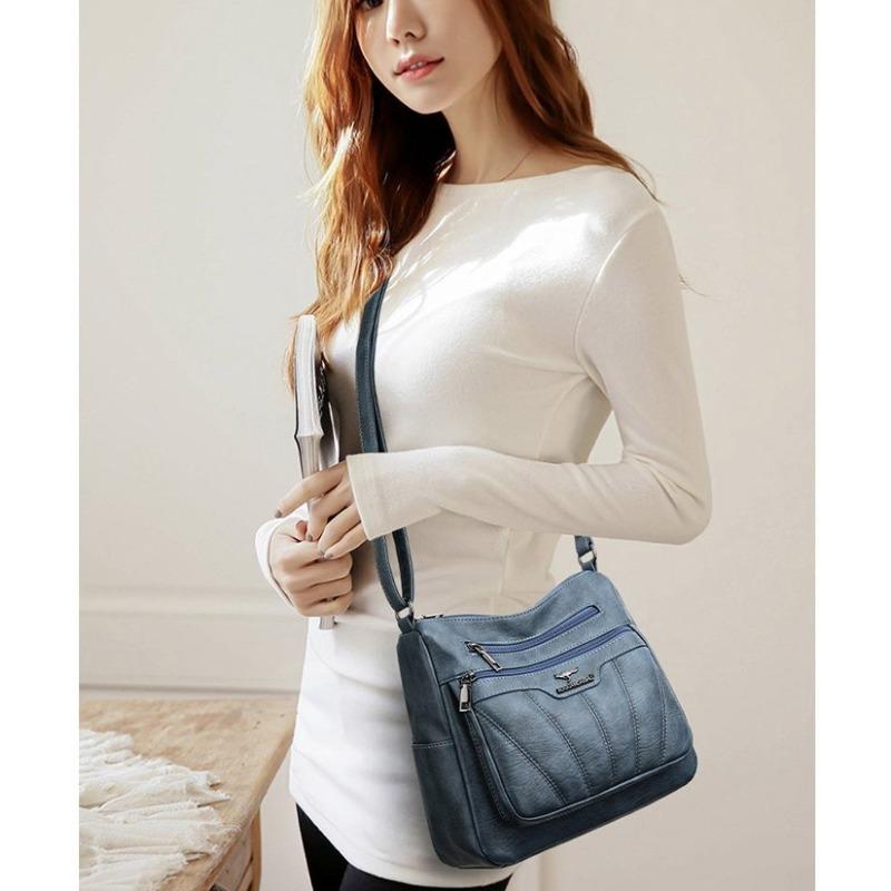 Miękka skórzana torba damska markowa designerska torebka damska torebki 2023 luksusowa damska torba na ramię o dużej pojemności torby Crossbody Sac