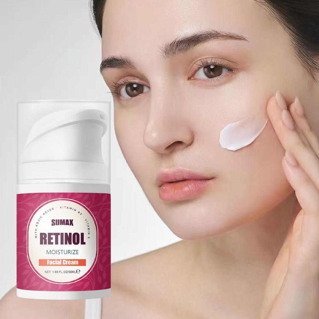 50ml Pressed Jar Retinol Face Cream Mooth Delicate Radiant and Translucent Rapid Absorption of Skin Retinol Anti Aging Serum