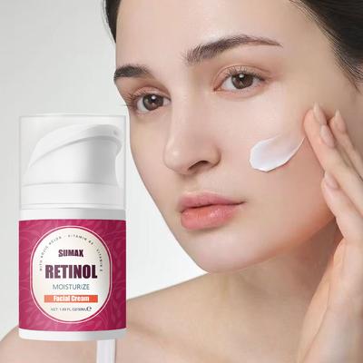 50ml Lisovaná sklenička Retinolový pleťový krém Hladký Jemný Zářivý a Průsvitný Rychlá Absorpce Pokožkou Retinolové Sérum proti Stárnutí