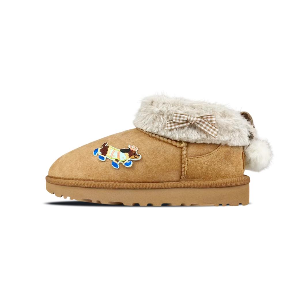 UGG CLASSIC ULTRA MINI Thermal Ankle Length Snow Boots Women's Brown 1116109-CHE(Team373-BOX)