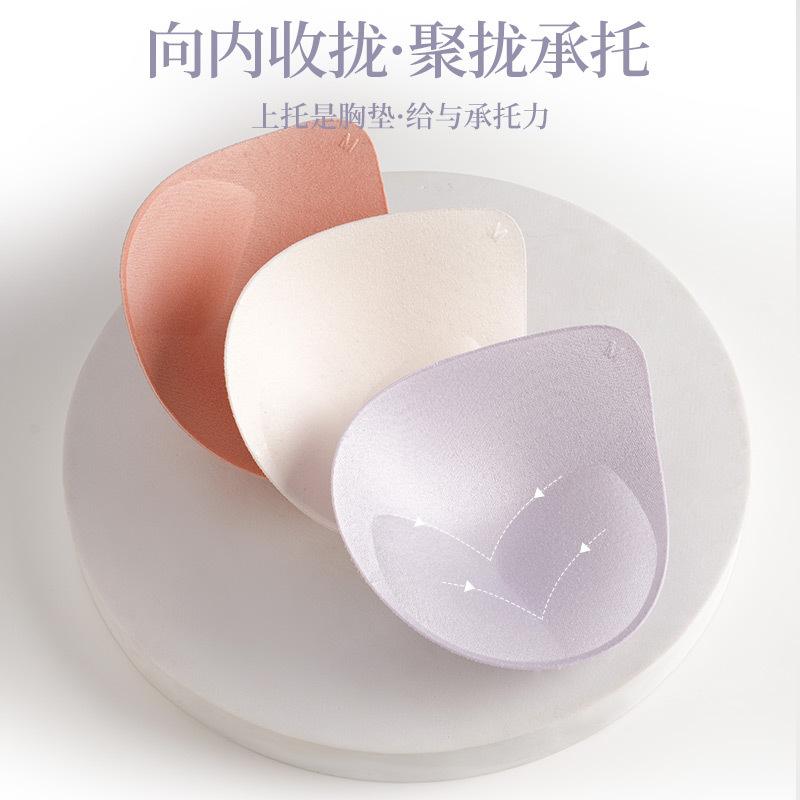 Lace seamless underwear women's small breasts gather anti-sagging fixed cup jelly soft support pull-up bra summer thin