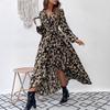 New Arrivals Women's Long Sleeve Printed Wrap Dress