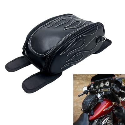 Motosiklet deposu çantası yağ yakıt deposu çantası motosiklet eyer çantası Harley Sportster 883 1200 XL Touring Softail Dyna Road