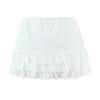 7704 - Women's French Retro Square Neck Ruffle Top & Lace-up Embroidered Skirt Set