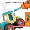 Toddler DIY Construction Truck Toy Set Kids Take-Apart Engineering Car with Screwdriver Tool Educational Building Excavator