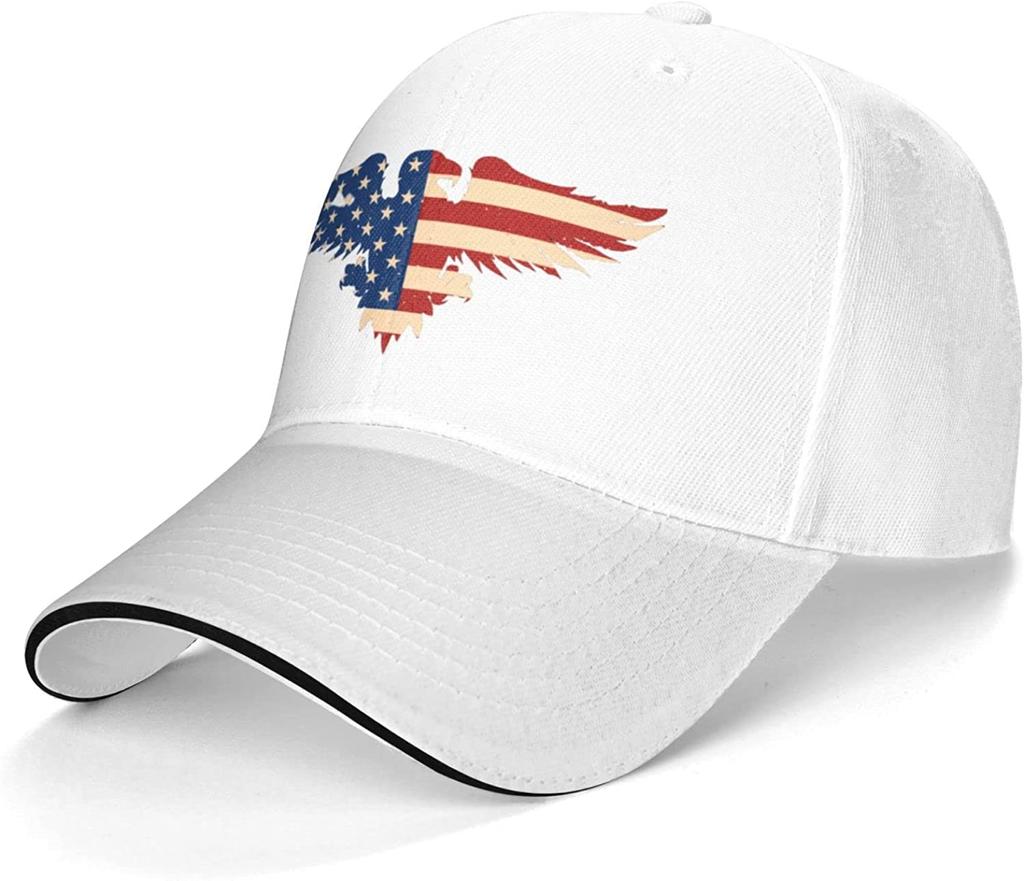 Eagle Baseball Cap Trucker Hat Sun Caps Outdoor Sports Hats Running for Teenager Men Women Unisex Black White Snapback Hat