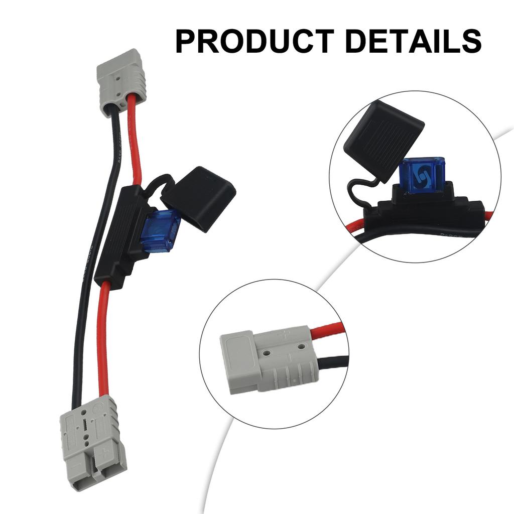 8AWG Power Cable Connector PVC+Copper Wire Reliable Performance Sturdy And Reliable Built-in MAXI Fuse Holder Easy To Use