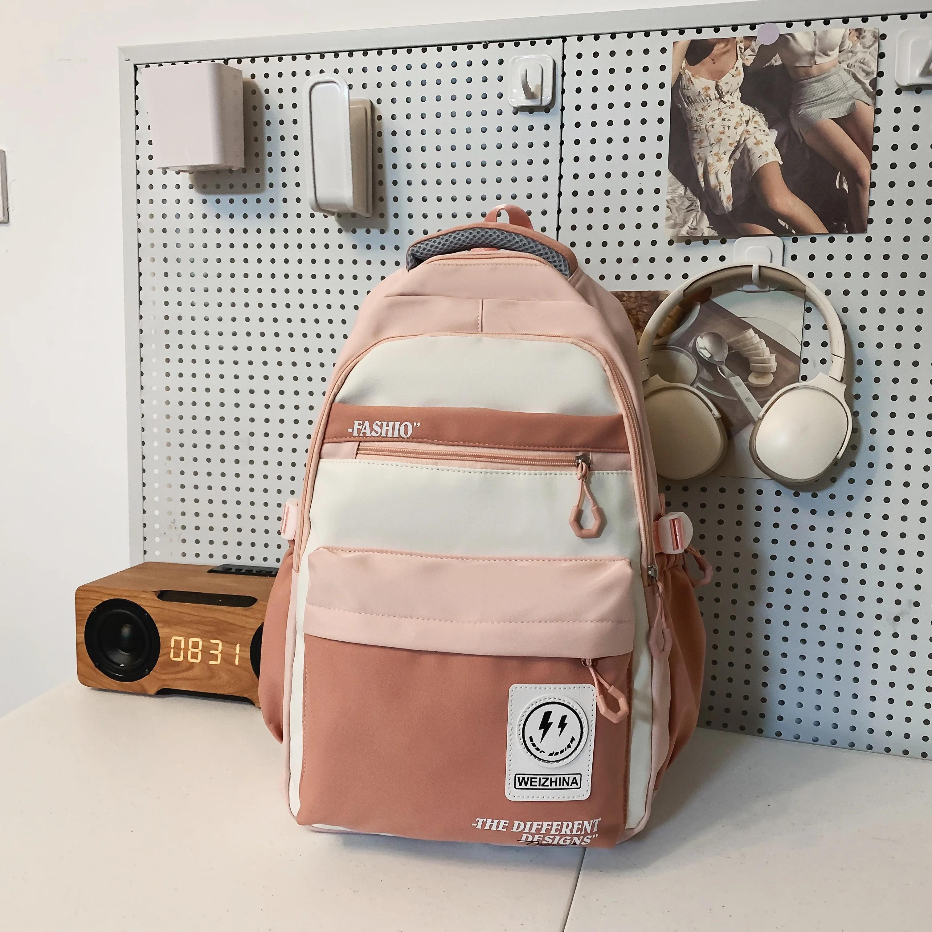 

Рюкзаки с застежкой-молнией для женщин, повседневный нейлоновый рюкзак, рюкзак с защитой от краж, вместительная студенческая сумка, новая