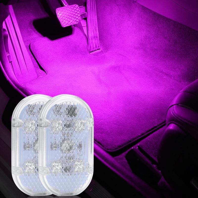LED Night Light Lamp Car LED Touch Lights Wireless Interior Light Magnetic Auto Door Light USB Rechargeable 5V