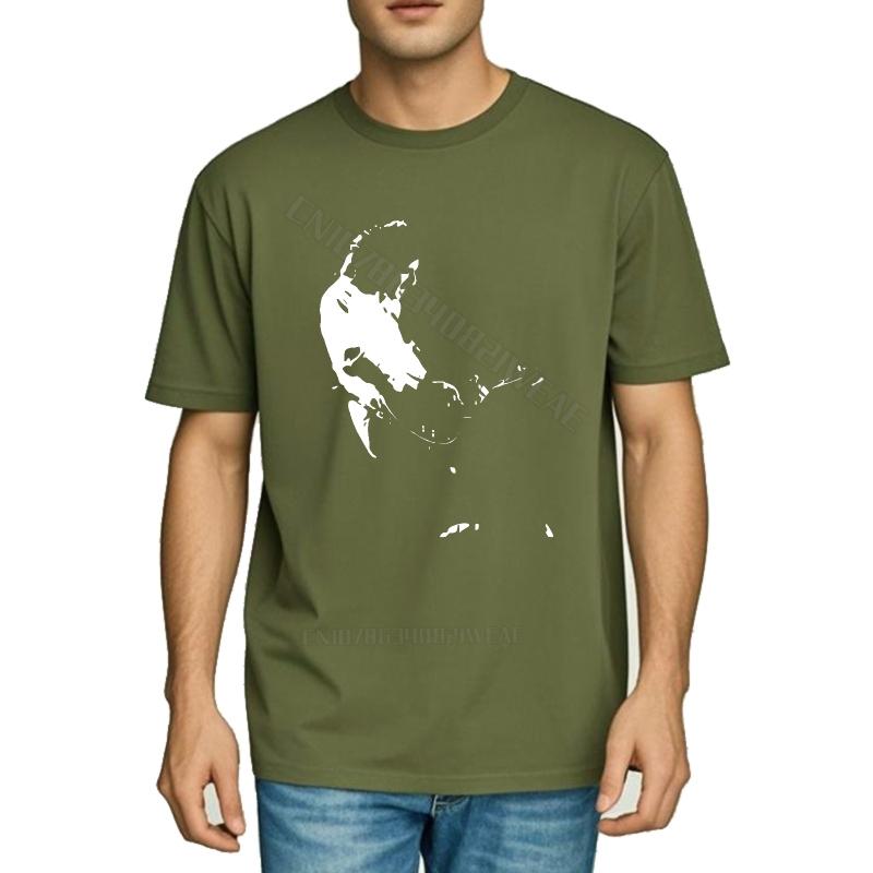 Tee shirt ONeck Cheap Tshirt Unisex Playing Guitar Silhouette Design Casual Fashion Tshirt Hiphop Summer Tshirt Daily Wear