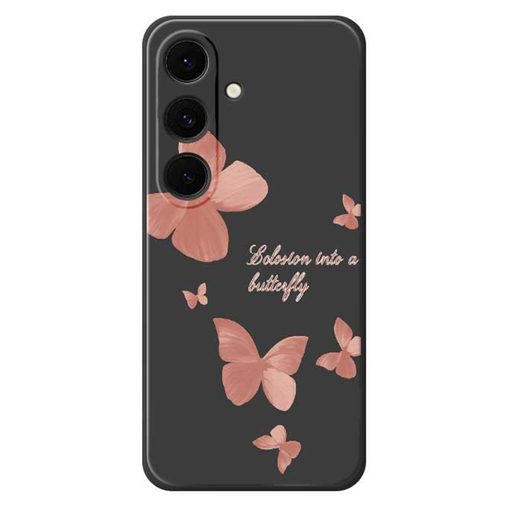 For Samsung Galaxy S25 FE Case Many Butterflies Pattern Printing Straight Edge TPU Phone Back Cover