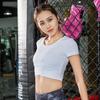 Women's Sexy Quick-Dry Yoga Crop Top - Slim Fit, Short Sleeve Fitness Shirt