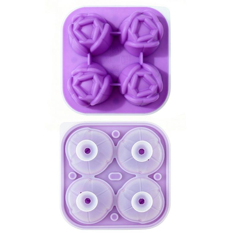 Multifunctional Silicones Molds for Ice Cubes with Tulips Flower Pattern for Home Parties and DIY Projects