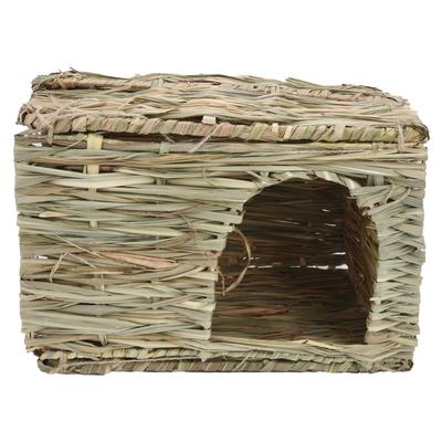 Straw Rabbit Cage Folding Comfortable Pet Straw House Rabbit Hutch Natural Small Animal Hut