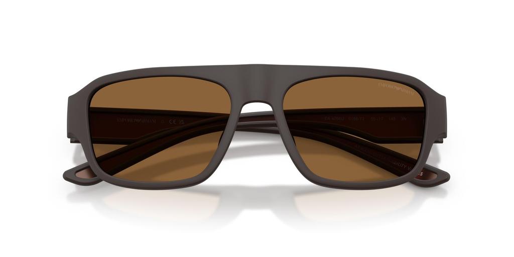 EMPORIO ARMANI Sunglasses for Rubberized Matte Lens 0EA4266U Men. Frame Brown. Lens Brown. Width 55mm.