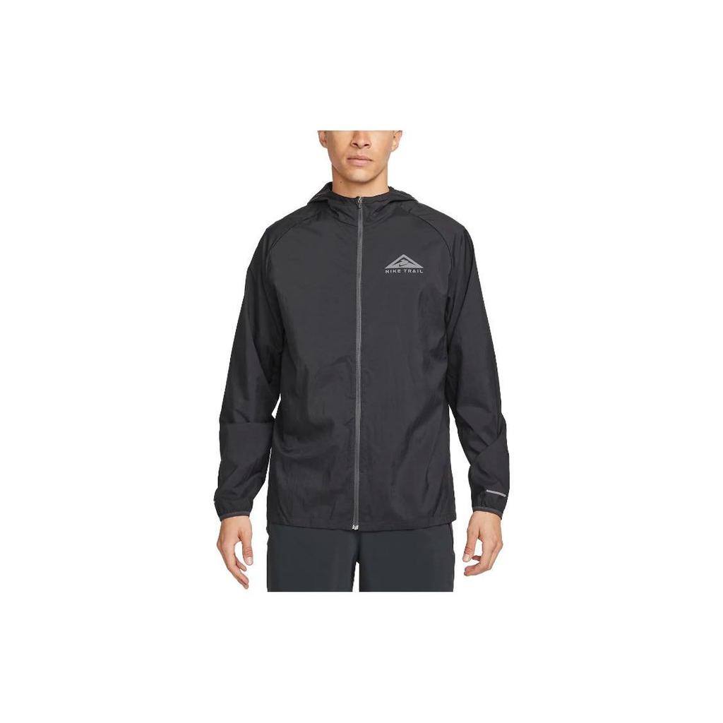 Nike Trail Aireez Lightweight Trail Running Jacket Black Men Streetwear DX6883-010