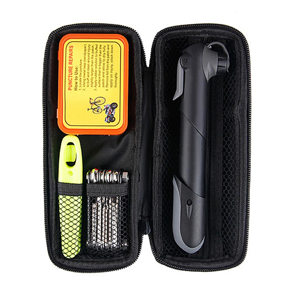 Bike    Kit Portable     ing Tools Kit Box Tire Fixing Kit Bag with Tire Pump Multifunctional Tools Tire Tube Patches