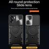 For Honor 90 Lite 5G Case with Slide Camera Cover Rotating Kickstand TPU+PC Phone Shell