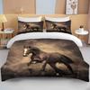 Running Horses Bedding Set Soft Comforter Set And Pillowcase Queen Size Decor Home Luxury Bed Set Animal Duvet Cover For Boy Bed
