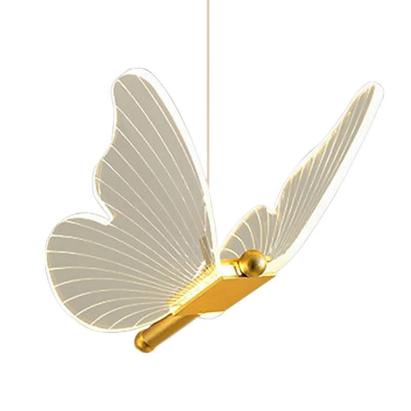 Nordic Modern Butterfly LED Chandelier for Bedroom & Bar Counter