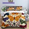 Butterfly Pattern Bedding Quilt Set Quilt Cover Pillowcase Home Decoration Birthday Gift (1 * duvet cover + 2 * pillowcase, without core)