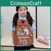 Cute Capybara Drinking Milk Tea Bcrocodile Fries Cartoon Pattern Kid Backpack For Preschool