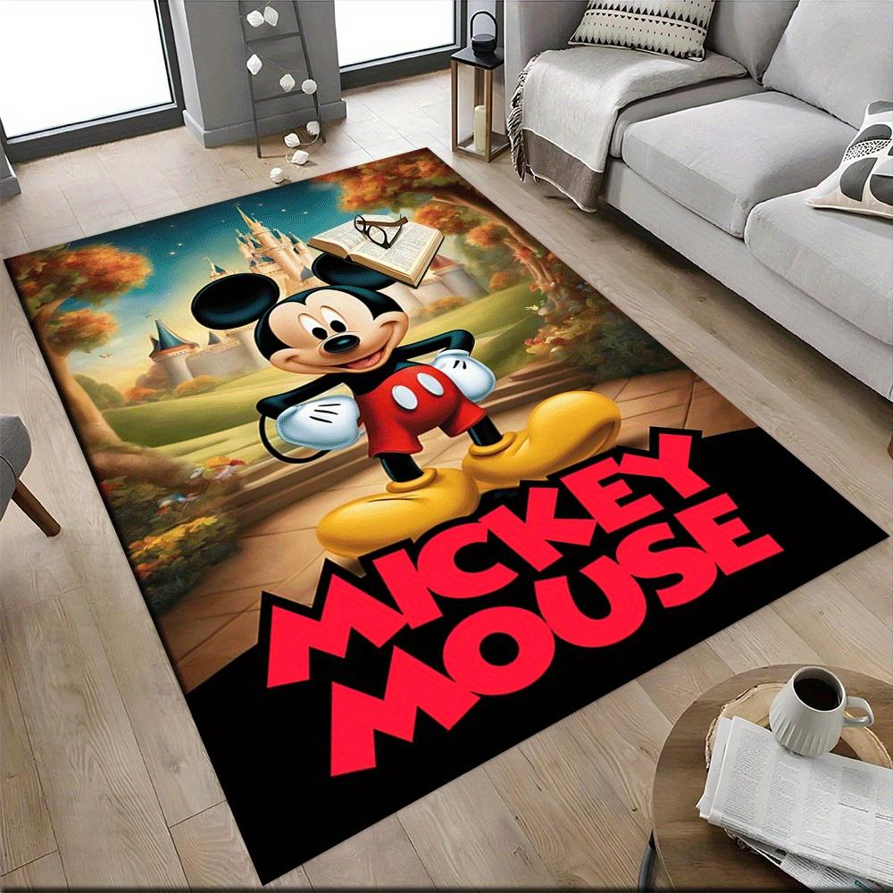 1pc Mickey Mouse Carpet Area Rug, Bedroom, and Playroom Durable, Stain-Resistant, and Easy To Clean, Living Room