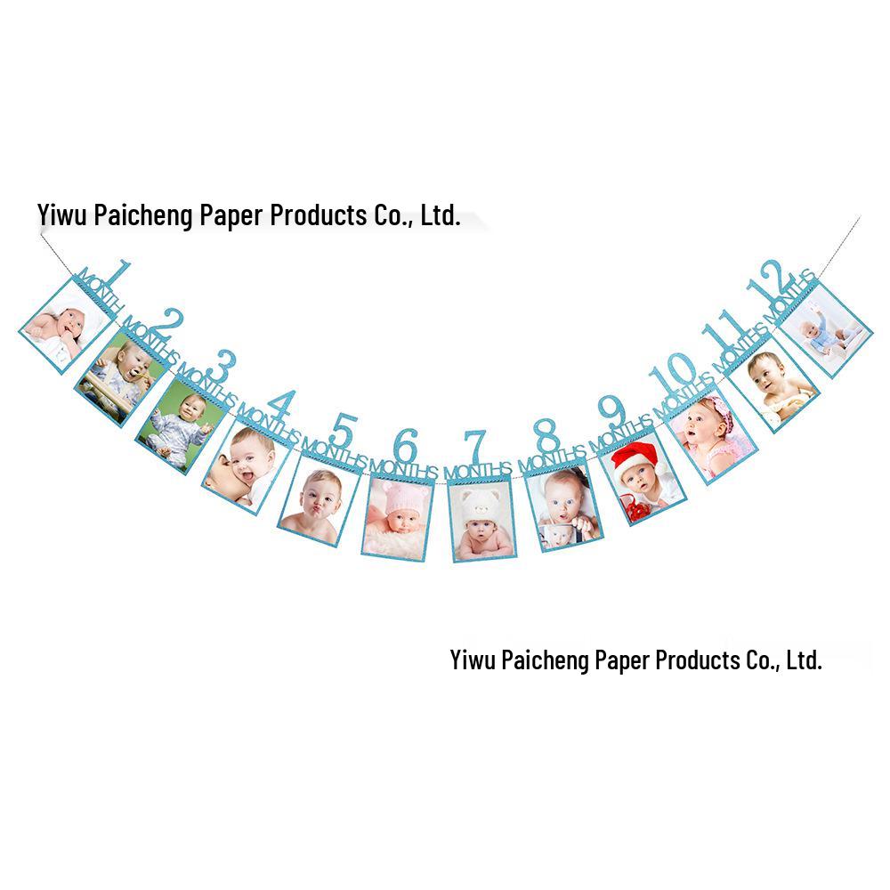 Baby's 1st Birthday Photo Banner - 12 Months Decoration