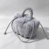 New Plush Bag Imitation Rabbit Fur Cute Pumpkin Bag Portable Lady Bag Autumn and Winter Clouds Soft and Cute Temperament Shoulder Messenger Bag
