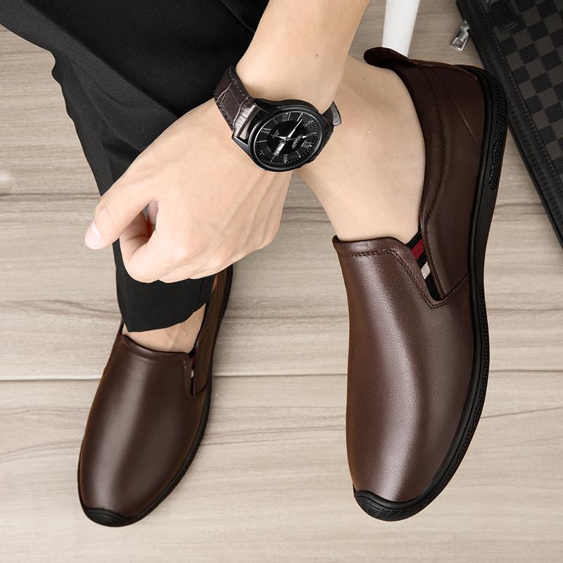 Stylish Male Wedding Shoes Genuine Leather Men Casual Shoes Comfortable Mens Loafers Moccasins Breathable Slip On Driving Shoes