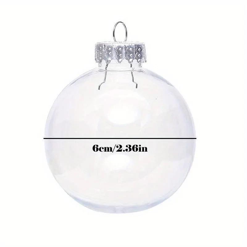 

Top Quality Clear Plastic Christmas Ball Fillable Ornament Xmas Tree Hanging Bauble Pendant 2026 Christmas Home Navidad Gift Other