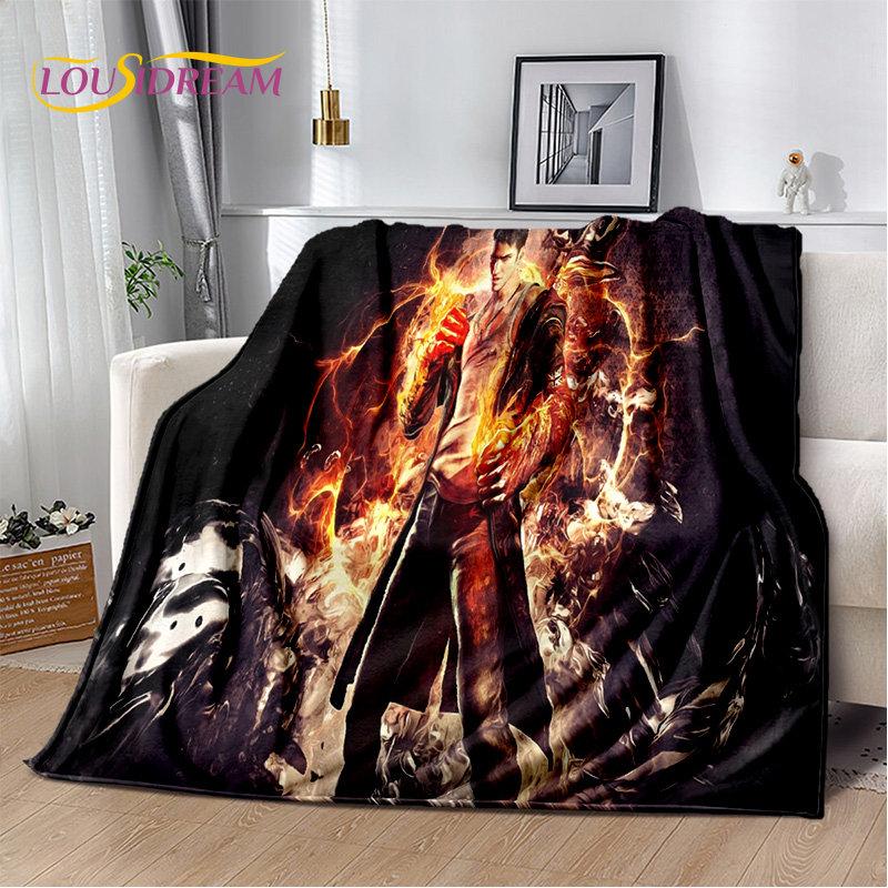 3D D-Devil May Cry DMC Game Gamer Soft Plush Blanket,Flannel Blanket Throw Blanket for Living Room Bedroom Bed Sofa Picnic Cover