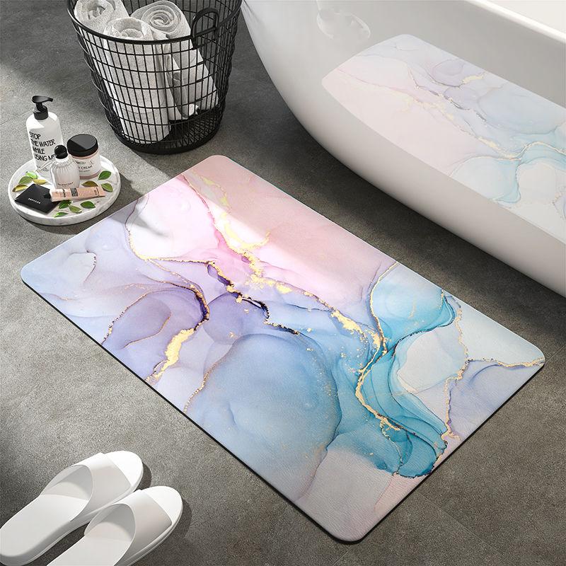 Bathroom Non-Slip Mat Soft Diatom Mud Absorbent Floor Mat Door Mat Carpet Bathroom Toilet Household Quick-Drying Floor Mat