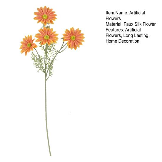 Artificial Flowers Simulation Chrysanthemum Realistic Appearance Faux Flowers Reusable No Maintenance No Fading Artificial Blooms for Living Room