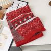 Retro Red Green Print Fashion Winter Women Knit Scarf Headscarf Casual Preppy Scarve Lady Mujer Wrap Shawl Korean New Christmas