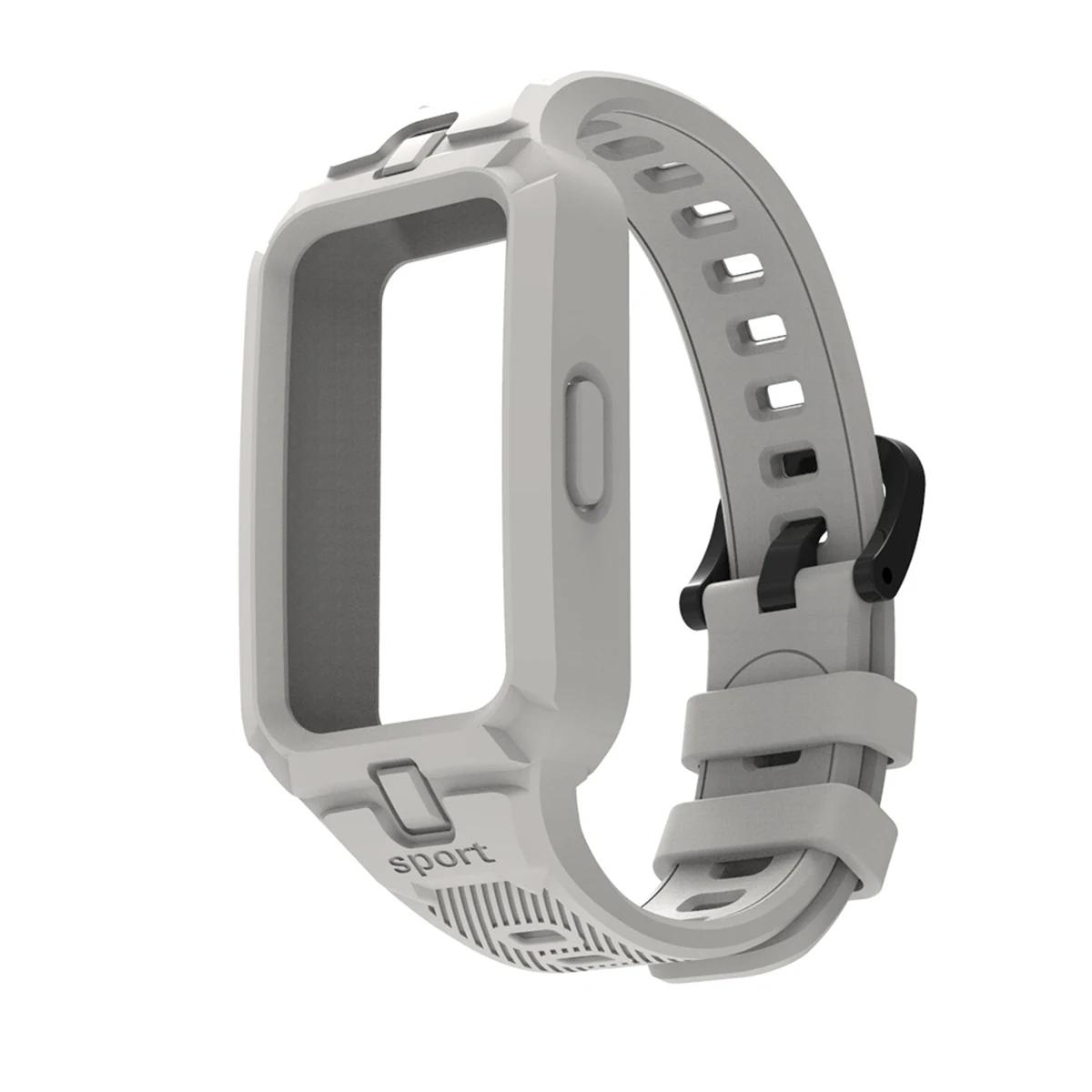 

Силиконовый ремешок для умных часов Huawei Band 9 8 7 6, сменный браслет, спортивные дышащие ремешки для Huawei Band9 For Huawei band 8 белый