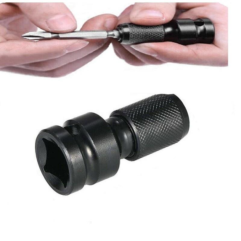 1/2inch 1Drive To 1/4in Impact Wrench Socket Set 1/4'' Hex Ratchet Socket Adapter Spanner Drive Converter Tool Drilling Bits