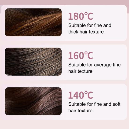 Mini Rechargeable Straightener Brush Portable Travel Lightweight Fast Heating Hot Comb 3 Temperature Setting Adjustable Electric Hair Styling Brush